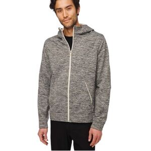 Lululemon City Sweat Zip Hoodie Fleece Sweatshirt Heathered Muslin Medium Gray